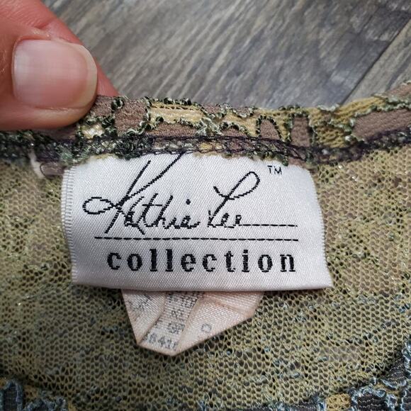 Kathy Lee Collection Vintage Lace Blouse Top Sz M Y2K Cottagecore Boho Grunge - Picture 4 of 6